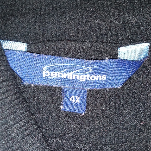 Retro Penningtons Black Split Turtleneck Sweater, Size 4X, Y2K Style - Picture 7 of 12